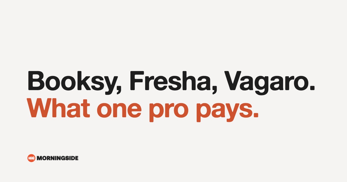 Cover image for “Booksy vs Fresha vs Vagaro for a Solo Pro: What You'd Pay in a Month”
